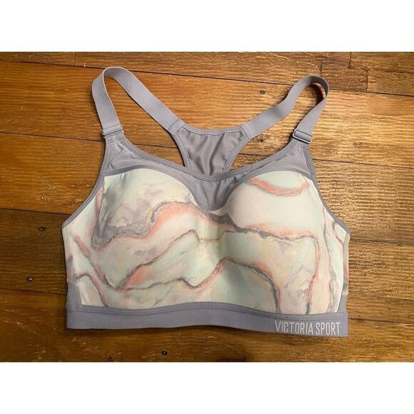 Victoria's Secret 32DD Sports Bra Marble Print Racerback incredible lightweight - Picture 2 of 8